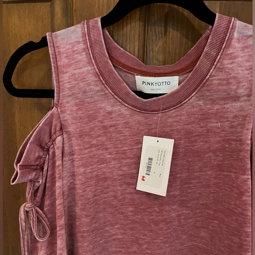 Pinkyotto off-shoulder sweatshirt (SAMPLE) Size S NWT